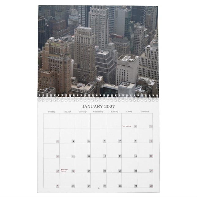 Kalender New York City 2011 (Jan 2027)