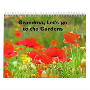 Kalender Oma Lass uns in die Gärten gehen Blumen