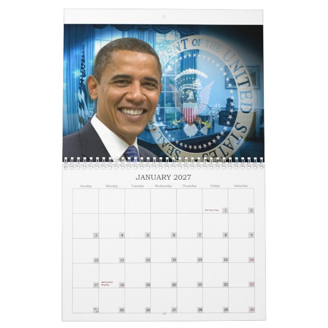 Kalender Präsidenten-Barack Obama 2013 (Jan 2027)