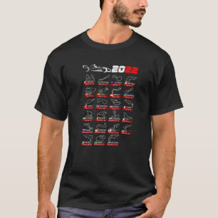 Kalender Rennwagen Formel 2022 Rennbahnen Sport T-Shirt