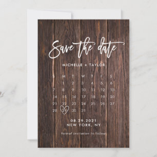 Kalender Save the Date mit Foto Karte