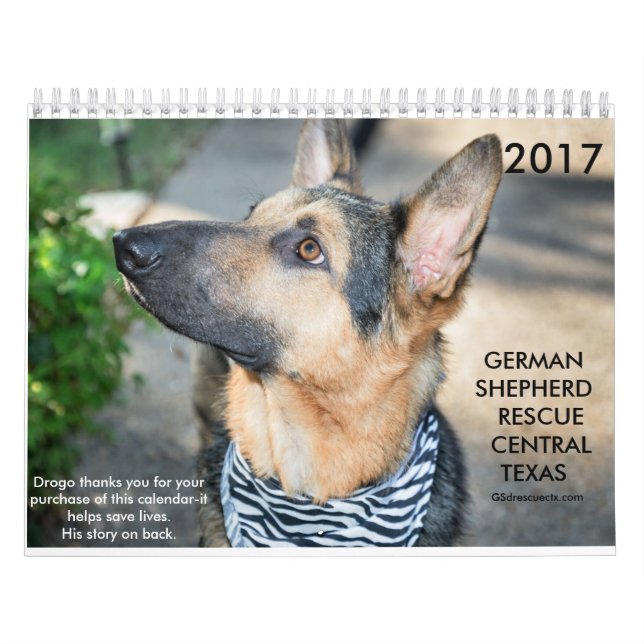 Kalender Schäferhund-Rettungs-zentraler Texas 2017 (Titelbild)