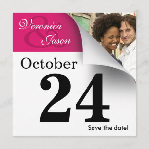 Kalender-Seiten-Save the Date Foto Save The Date