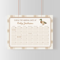 Kalender-Spiel-Schild für den voraussichtlichen Ge