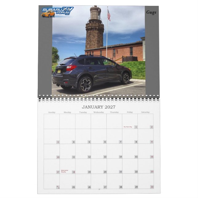 Kalender Subaruxvforum.com 2015 - keine markierten (Jan 2027)