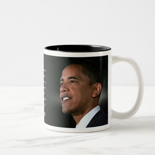 Kalender-Tasse Obama 2009 Zweifarbige Tasse (Rechts)