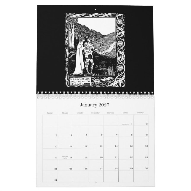 Kalender-Vintage Illustration-Aubrey Beardsley Kalender (Jan 2027)