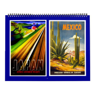 Kalender Vintage Reiseposter