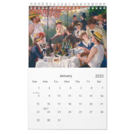 Kalender von Pierre-Auguste Renoir.