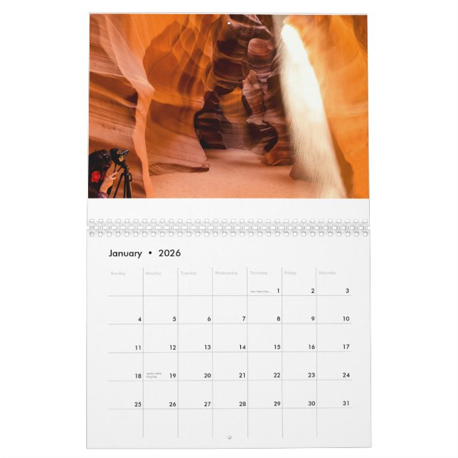 Kalender, Wasserfälle des Lichtes, Kalender (Jan 2026)