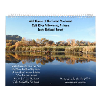 Kalender, wilde Pferde, Salt River, Arizona Kalender
