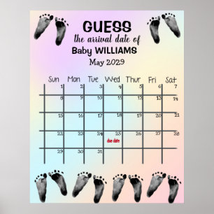 Kalender zur Schätzung des voraussichtlichen Gebur Poster