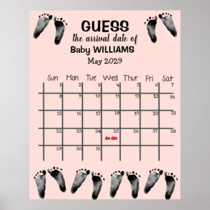 Kalender zur Schätzung des voraussichtlichen Gebur Poster