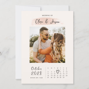 Kalenderfoto mit Spritzern Save-the-Date-Einladung Einladung