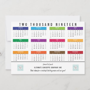 Kalendergeschäft 2019   Vielen Dank an Sie Feiertagskarte