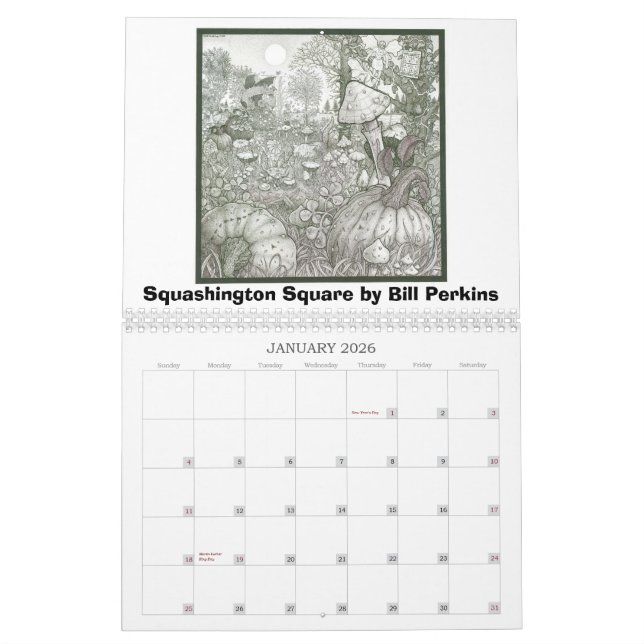 Kalenderjahr 2013: Kunst von Bill Perkins Kalender (Jan 2026)