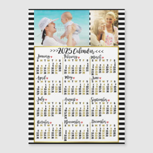 Kalenderjahr 2025 - Streifen   Magnet für benutzer