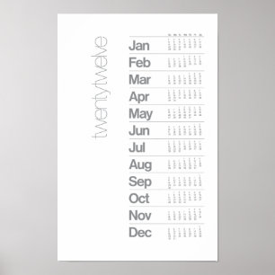 Kalenderposter 2012 - Helvetica-Gittersystem Poster