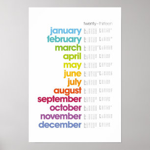Kalenderposter 2013 - weiß poster