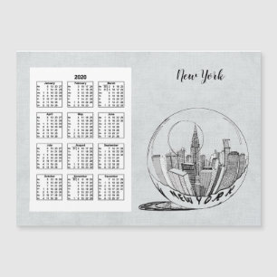 Kalenderreise Stadt Jahr 2020 Magnetkarte