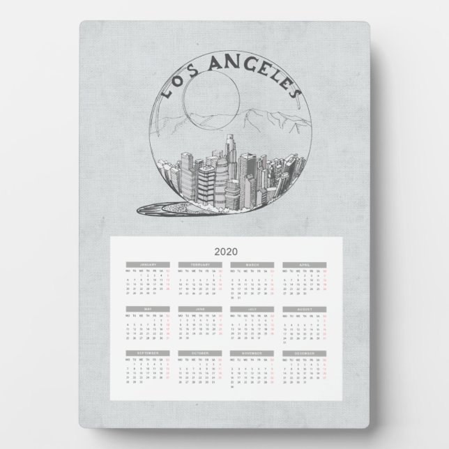 Kalenderreisestadt Volljahr 2020 Fotoplatte (Vorderseite)