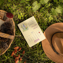 Kalenderstil Hochzeit Speichern Sie das Datum Juli Ankündigungspostkarte
