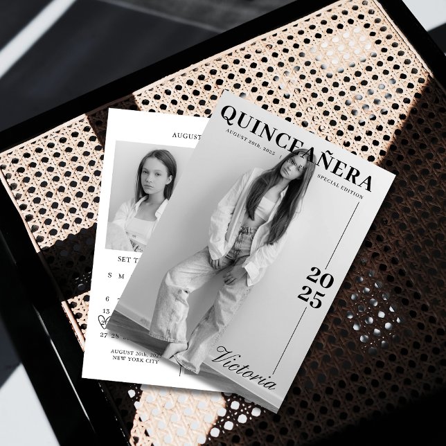 Kalenderzeitschrift Quinceañera Save the Date Einladung (Von Creator hochgeladen)