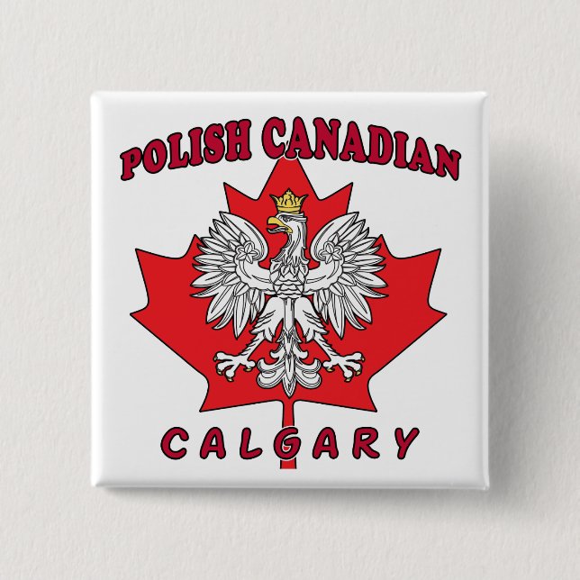 Kalgary Polnisch Kanadischer Leaf Button (Vorderseite)