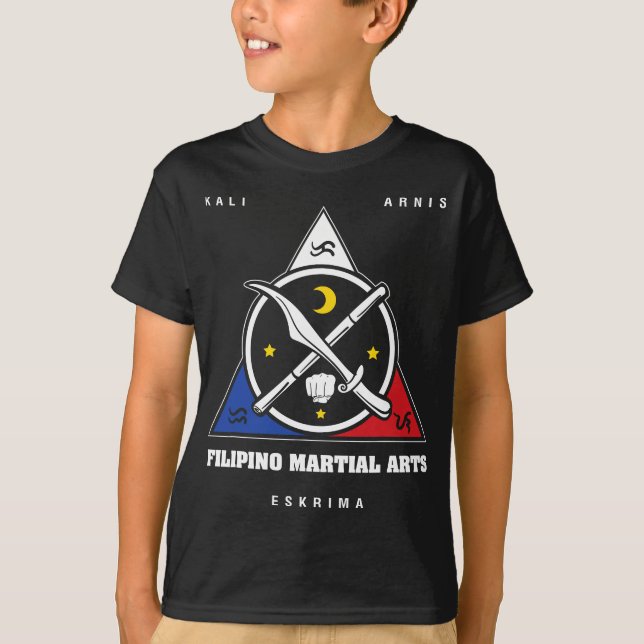 Kali Arnis Filipino Kultur der Kampfkünste T-Shirt (Vorderseite)