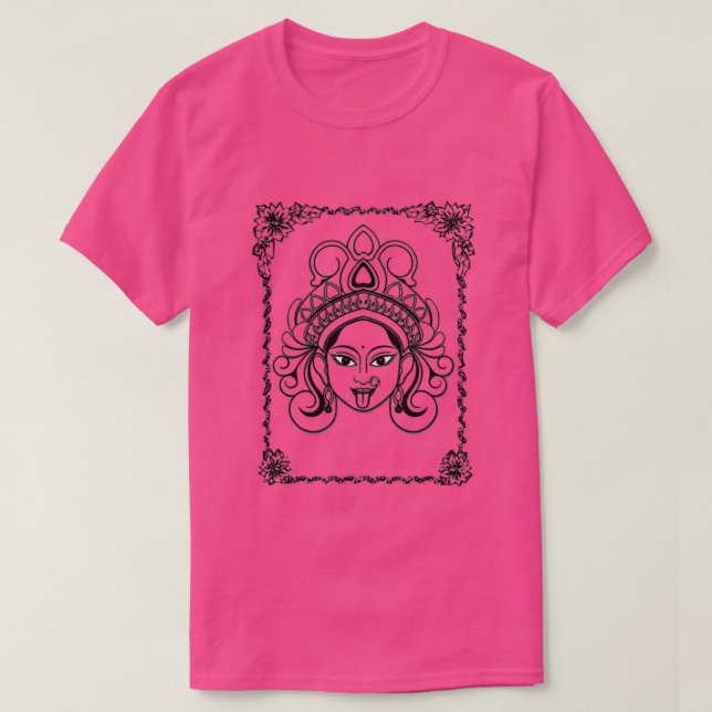 Kali Goddeß Deity Indian Hinduism Yoga Design T-Shirt (Design vorne)
