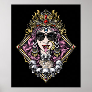 Kali Gothic Hindu Goddess Poster