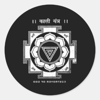 Kali Hindu Goddess Kali Ma Yantra Sacred Tantric T Runder Aufkleber