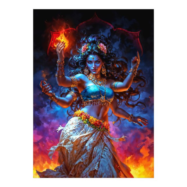Kali im Tanz Fotodruck (Vorne)