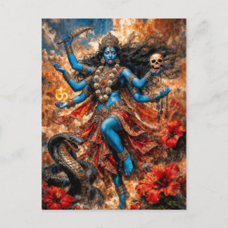 Kali Ma Fantasy-Illustration Postkarte