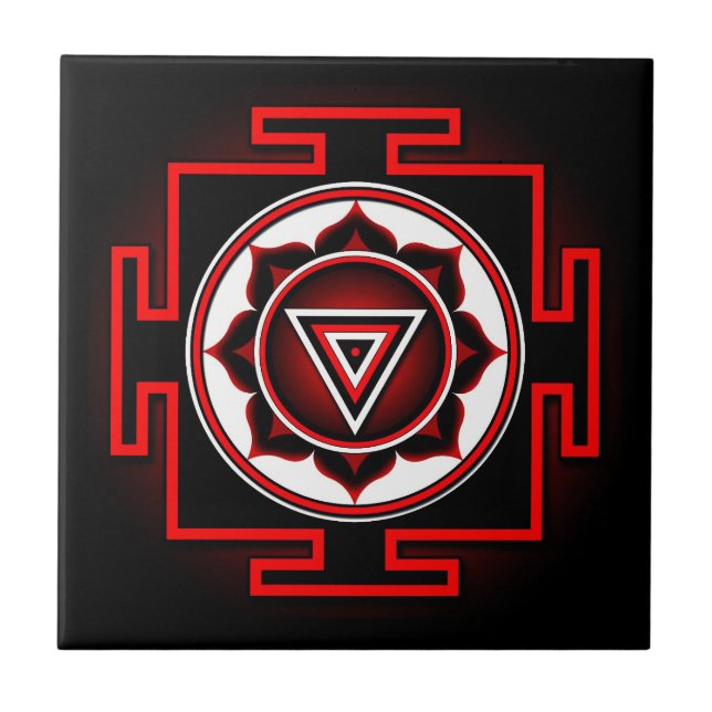 Kali Yantra Fliese (Vorderseite)