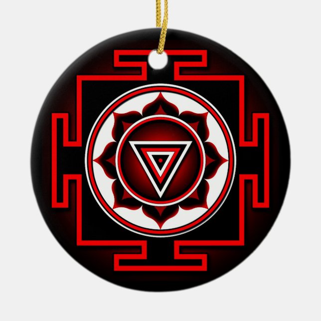Kali Yantra Keramik Ornament (Vorne)