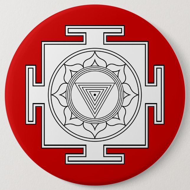 Kali Yantra Knopf Button (Vorderseite)