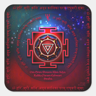 Kali Yantra Quadratischer Aufkleber