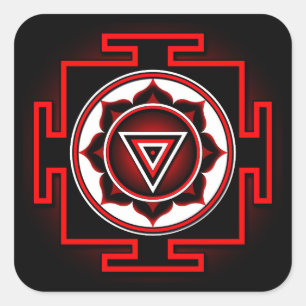 Kali Yantra Quadratischer Aufkleber