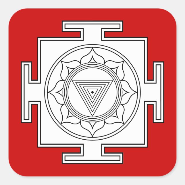 Kali Yantra Stickers (Vorderseite)