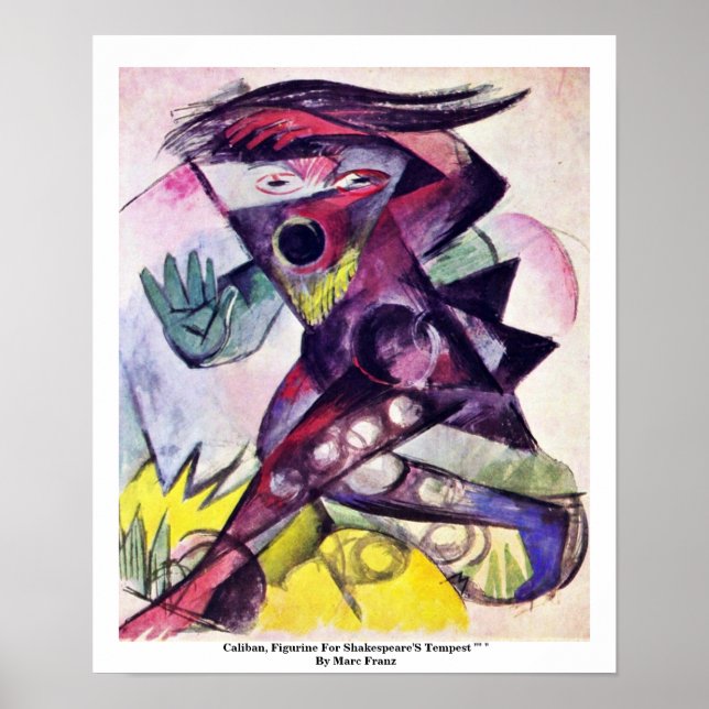 Kaliban, Figurine für Shakespeares Tempest Poster (Vorne)