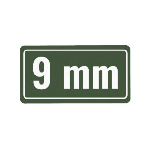 Kaliber Organisation Labels 9 mm Adressaufkleber