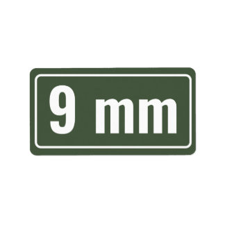 Kaliber Organisation Labels 9 mm Adressaufkleber