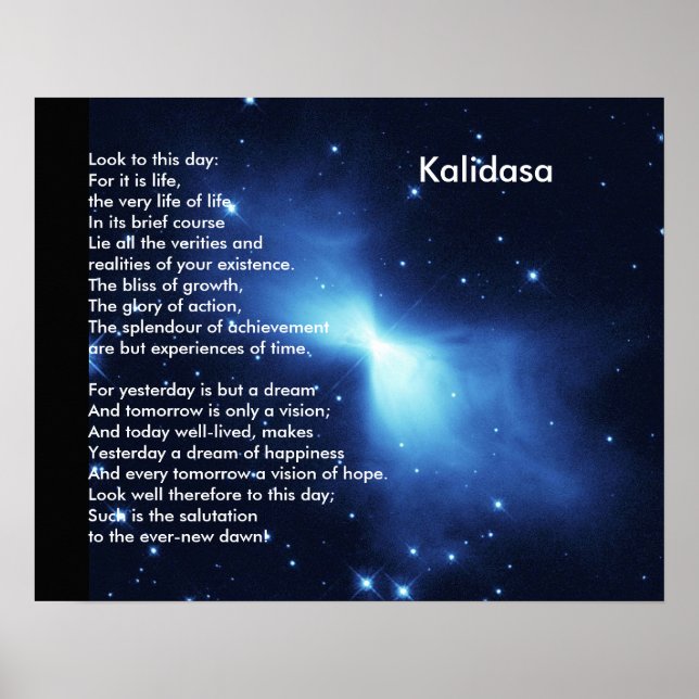 Kalidasa Gedicht Poster (Vorne)