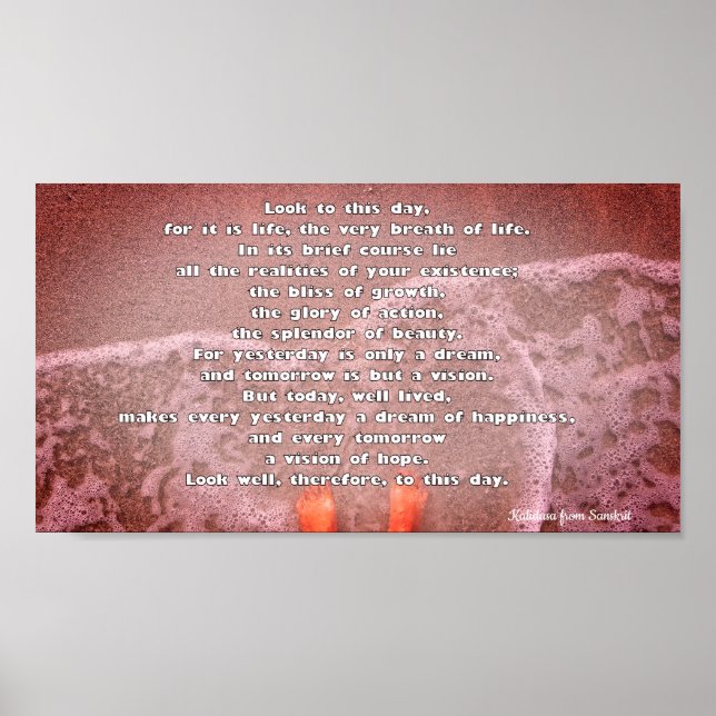 Kalidasa Sanskrit Gedichte bis heute Poster (Vorne)