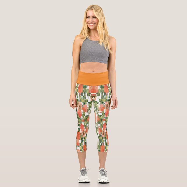 Kalider-Zaubermuster Capri Leggings (Vorderseite)