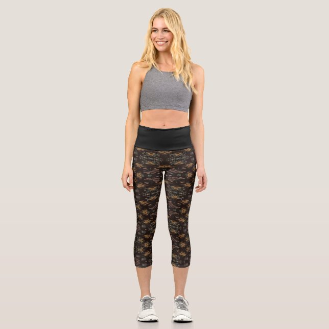 Kalider-Zaubermuster Capri Leggings (Vorderseite)