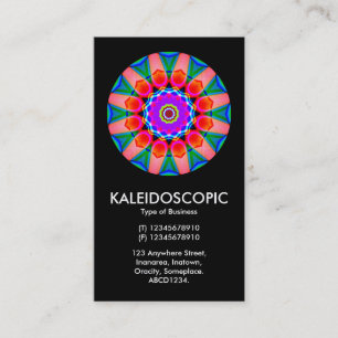 Kaliedoscopic Mandala 03 - Schwarz Visitenkarte