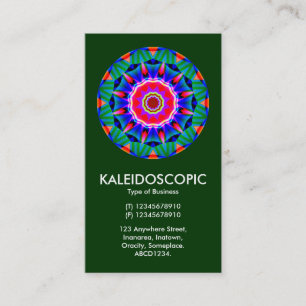Kaliedoscopic Mandala - Dunkelgrün (003300) Visitenkarte