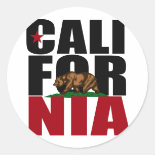 KALIFORNIA BEAR -.png Runder Aufkleber